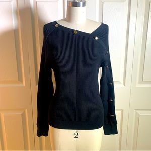 Brand new Milly asymmetric sweater with button details